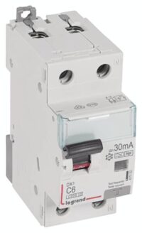 Legrand 411102 DX3 Fi/LS-Schalter C 6A 1P+N 6kA 30mA Typ F 230VAC 2TE
