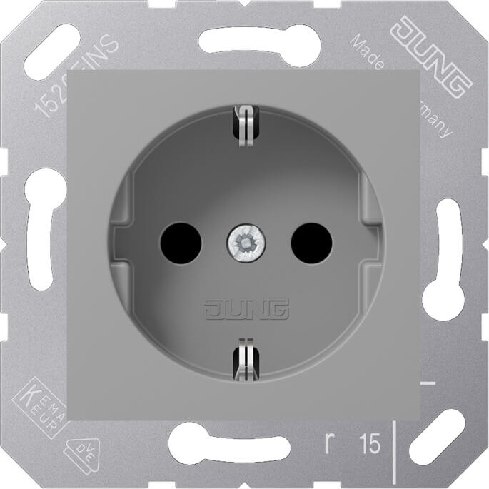 Jung Jung SCHUKO-Steckdose 16A 250V 50x50mm Klappdeckel CD 5120 BF GR