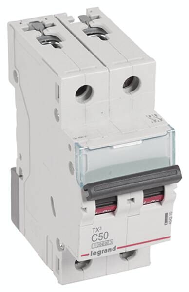 Legrand Legrand 404210 TX3 LS-Schalter C 50A 2-polig 10kA 400VAC 2TE