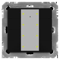 MDT Tastsensor KNX Unterputz schwarz matt 8-fach 8pkt LED BE-TA55P806.02 inklusive Ankopplung