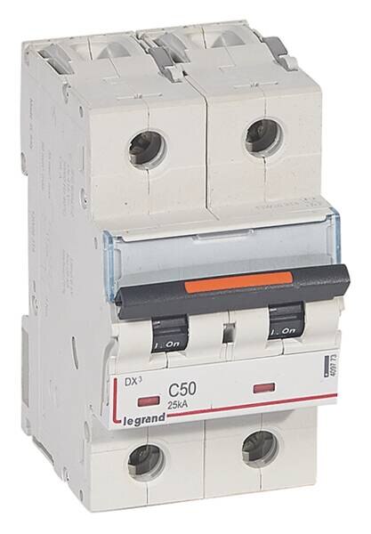 Legrand Legrand 409773 DX3 LS-Schalter C 50A 2-polig 25kA 400VAC 3TE