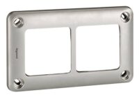 Legrand 077852 Rahmen 2-fach waagerecht/ senkrecht Soliroc IP55 IK10 grau