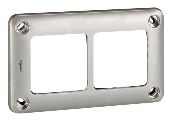Legrand Legrand 077852 Rahmen 2-fach waagerecht/ senkrecht Soliroc IP55 IK10 grau