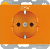 Berker SCHUKO-Steckdose orange glänzend 47357114
