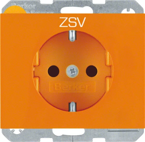 Berker Berker SCHUKO-Steckdose orange glänzend 47357114