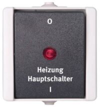 Kopp 541356004 Heizungshauptschalter AP-FR 10AX 250V Aquatop hg/dg