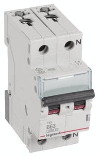 Legrand 403378 TX3 LS-Schalter B 63A 1-polig+N 6kA 230VAC 2TE