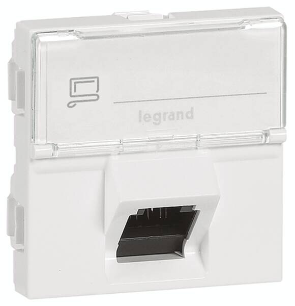 Legrand Legrand 076508 Datendose Kategorie6a 1xRJ45 45° geschirmt STP 2M Mosaic weiß