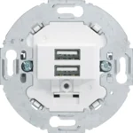 Berker USB Ladesteckdose 230V 2-fach 3A polarweiß 260219
