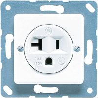 Jung 121-20 WW Steckdose US-Norm NEMA 20 A 125V ~ Schraubklemmen o.Krallen