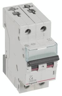 Legrand 403523 TX3 LS-Schalter C 4A 2-polig 6kA 400VAC 2TE
