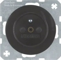 Berker Steckdose schwarz/glänzend mit Schutzkontaktstift 6768762045
