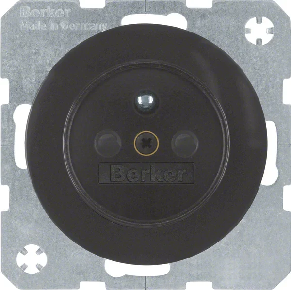 Berker Berker Steckdose schwarz/glänzend mit Schutzkontaktstift 6768762045