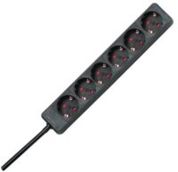 Kopp 120615007 Steckdosenleiste 6-fach KS H05VV-F3G1,5qmm 1,4m 16A schwarz