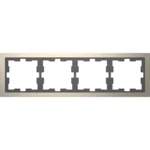 Merten Rahmen 4 fach nickelmet D-Life Metall MEG4040-6550