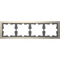 Merten Rahmen 4 fach nickelmet D-Life Metall MEG4040-6550
