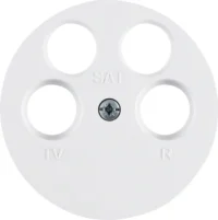 Berker Zentralstück pows/gl 4Loch für Antennendose 14842089