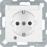 Berker SCHUKO-Steckdose pws/gl Kontroll-LED 41108989