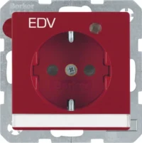 Berker SCHUKO-Steckdose rt samt Kontroll-LED 41106015