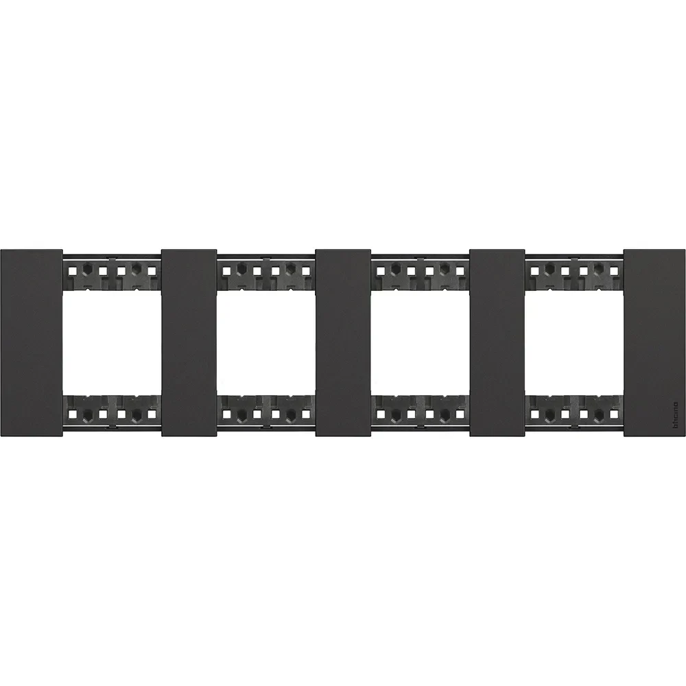 Legrand BTicino KA4802M4KG LivingNow Abdeck- rahmen 4x2-modulig in Farbausführung Black