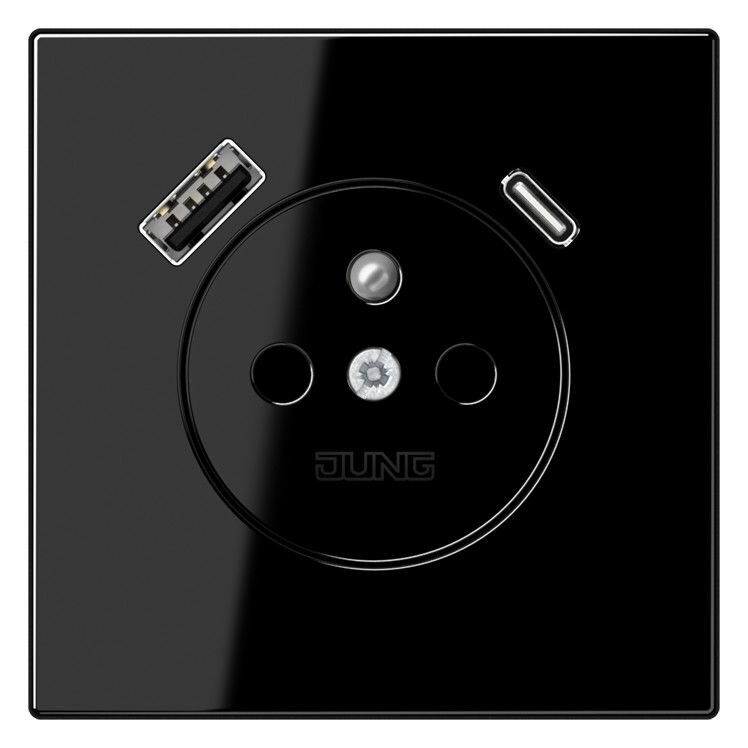 Jung Jung LS1520F-15CASW Steckdose Frz/Belg m USB Typ AC