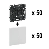 Legrand 864192 Niloe Step Bigbox 50xEinsatz Doppelwechselschalter 10AX