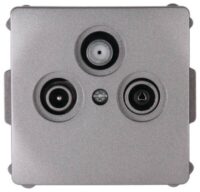 Kopp 924843086 Antennensteckdose 3-fach TV/RF/SAT VENEDIG platin