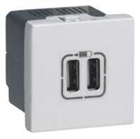 Legrand 079394 USB-Lademodul 2-fach Mosaic Aluminium