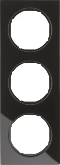 Berker Rahmen Glas/schwarz 3-fach 10132216