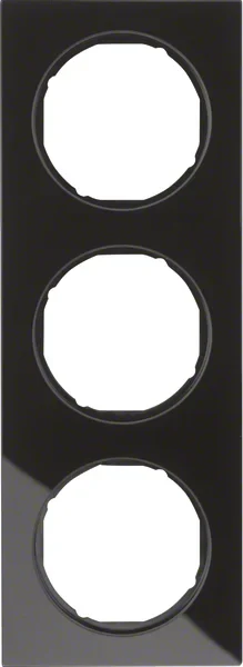 Berker Berker Rahmen Glas/schwarz 3-fach 10132216