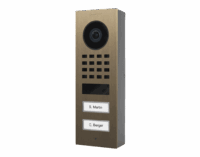 DoorBird D1102V Aufputz IP Video Türsprechanlage – Echtes Messing