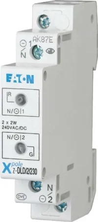 Eaton (Installation) Doppelleuchte 230AC/DC, weiß/weiß Z-DLD/WH230