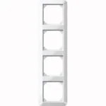 Merten Rahmen 4 fach pws/gl waage/senkrecht 389419