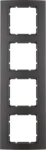 Berker Rahmen schwarz/anthrazit 4-fach 10143005