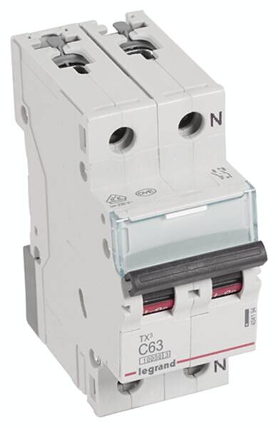 Legrand 404194 TX3 LS-Schalter C 63A 1-polig+N 10kA 230VAC 2TE