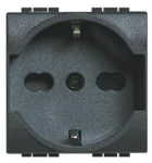 BTicino L4140/16 Steckdose ital. 19/26mm mit erhöht Berührungsschutz 2M Anthrazit