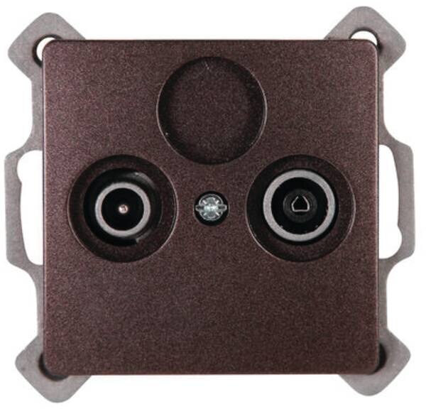 Kopp Kopp 921326087 Antennensteckdose 2-fach TV RF für Kabelf Paris palisander-braun