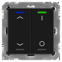 MDT KNX Taster 2-fach Light 55 schwarz matt Jalousie/Sch. BE-TAL550206.C1