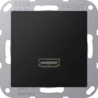 Jung Multimedia-Anschlusssystem graphitschwarz matt MA A 1112 SWM