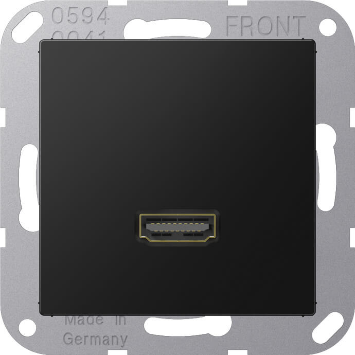 Jung Jung Multimedia-Anschlusssystem graphitschwarz matt MA A 1112 SWM