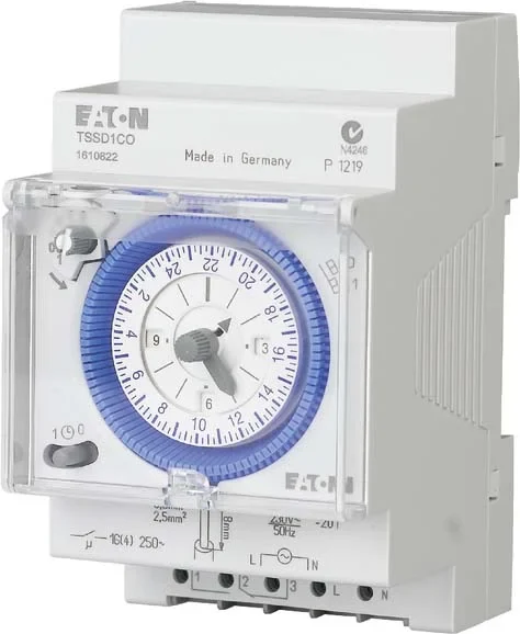 Eaton Eaton (Installation) Analoge Zeitschaltuhr Synch., Tag, 1 Kanal TSSD1CO