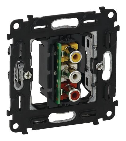 Legrand Legrand 753075 Einsatz RCA Anschlussdose 3-fach (SK) Valena INMATIC
