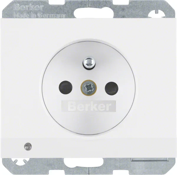 Berker Berker Steckdose pows/gl mit Schutzkontaktstift 6765107009