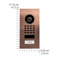 DoorBird D1101V Unterputz IP Video Türsprechanlage – Bronze-Optik (PVD)