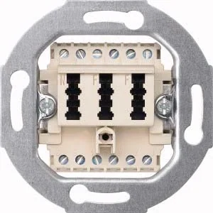 Merten Merten TAE-Anschlussdose 3 fach weiß 2x6/6NF/F 465226