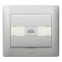 Legrand 771354 Abdeckung Hotel-Card Schalter mit B.-feld Galea soft Aluminium