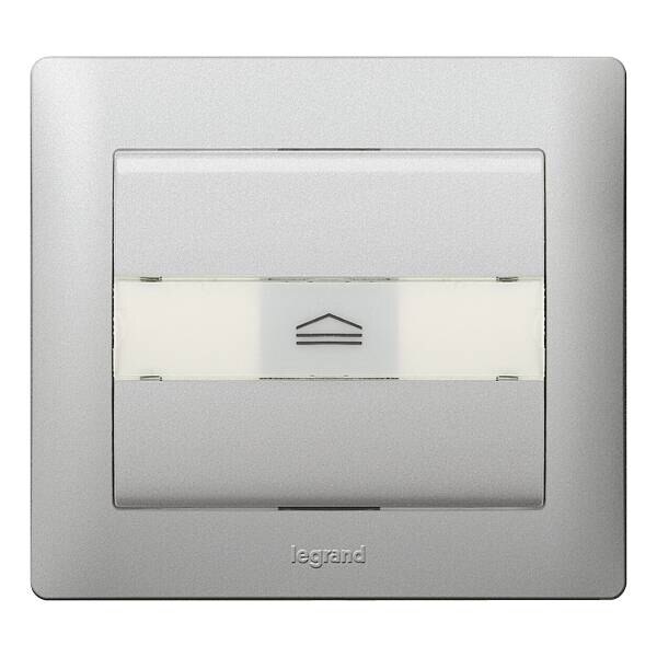 Legrand Legrand 771354 Abdeckung Hotel-Card Schalter mit B.-feld Galea soft Aluminium