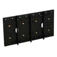BTicino KG8103P1 LivingNow 4M Rahmen mit Busleitung f.3-modulige Dose Black
