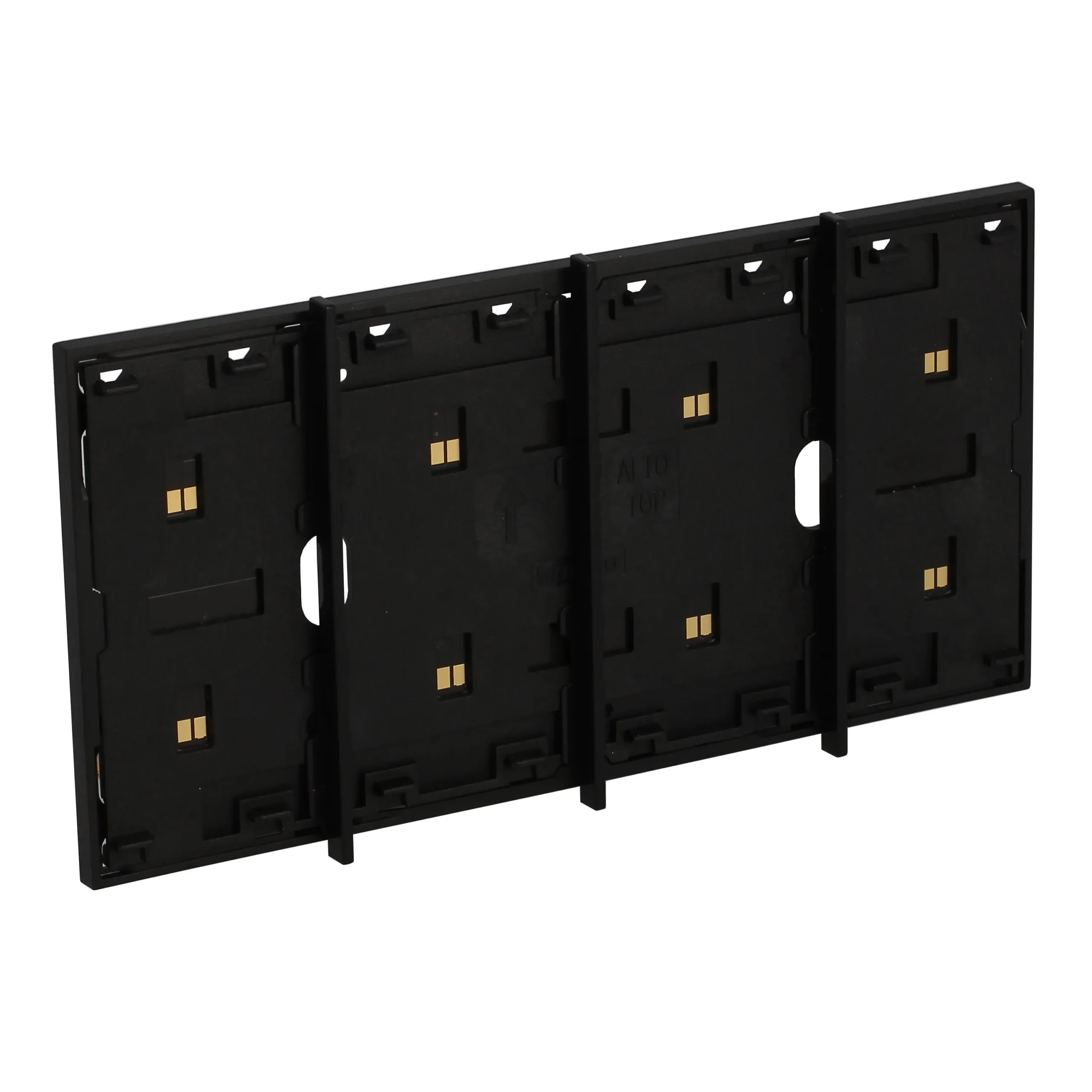 Legrand BTicino KG8103P1 LivingNow 4M Rahmen mit Busleitung f.3-modulige Dose Black