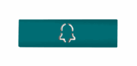 DoorBird D21x Namensschild für eine Ruftaste, Glockensymbol – RAL 5018